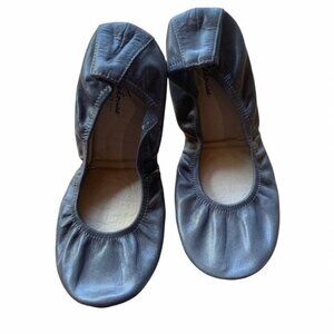 The Storehouse shoes women's 9 gray ballet flats round toe foldable